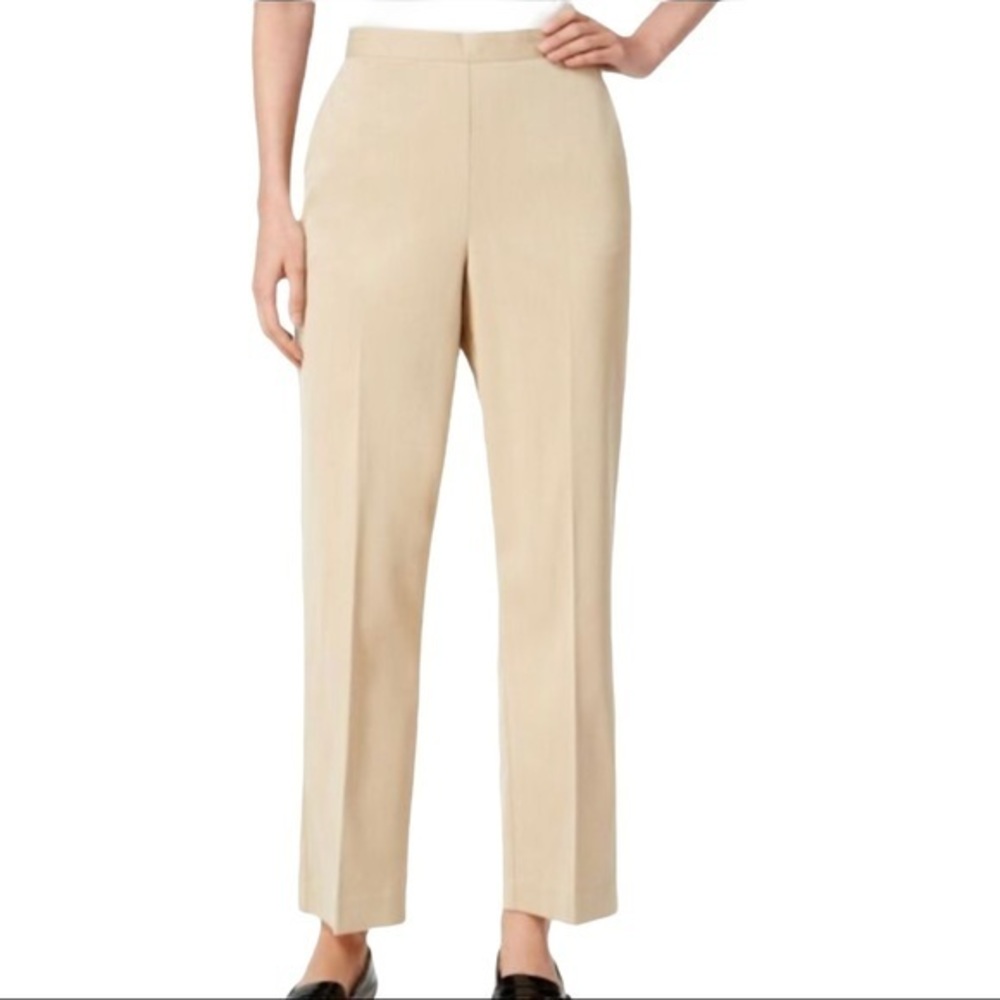 ALFRED DUNNER Classic PANTS TAN NWT 8P